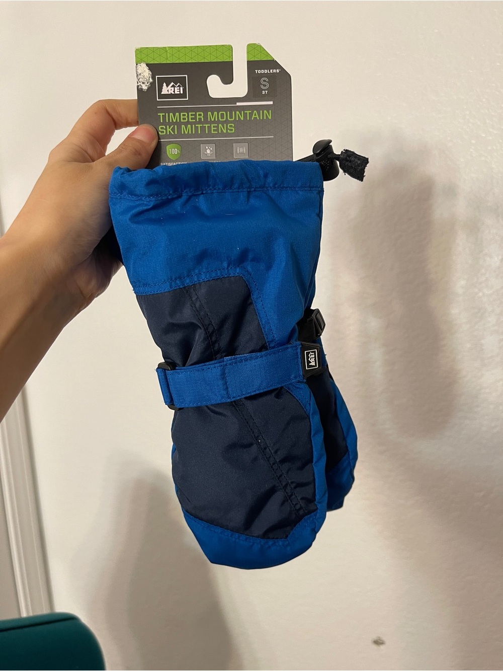 REI Kids' Timber Mountain Ski Mittens in Royal Blue and Navy